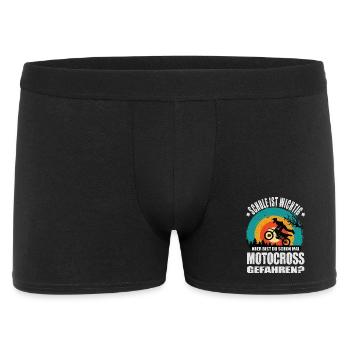 Motocrossfahrer Geschenke Motocross Biker Sprüche - Männer Boxer Shorts - Schwarz - Vorne