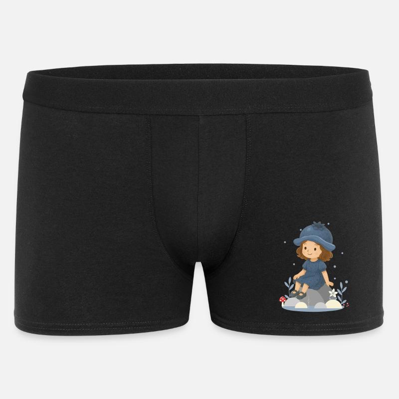 Süßes Heidelbeer-Mädchen Illustration - Männer Boxer Shorts - Schwarz