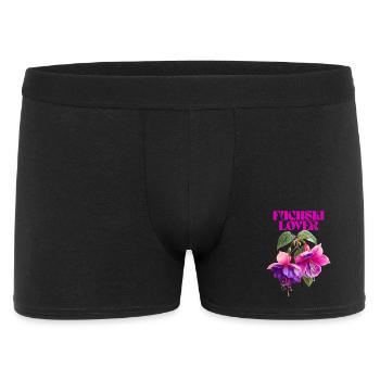 Illustration botanique d’amant de fuchsia - Boxer Homme - noir - Devant