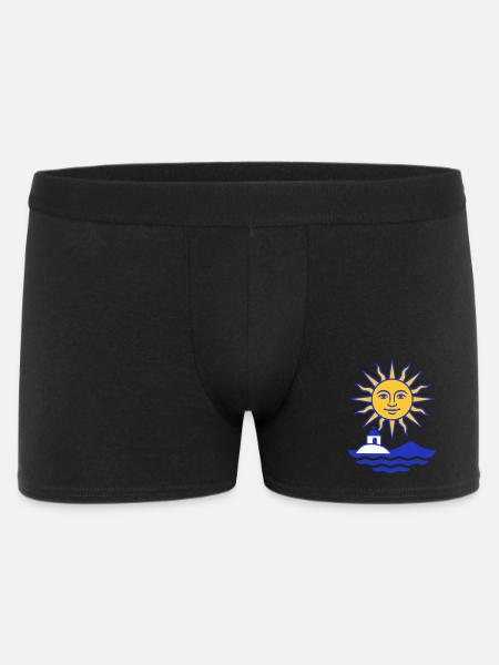 Greece Sun: Sun, Water, Chapel - Men's Boxer Shorts - black