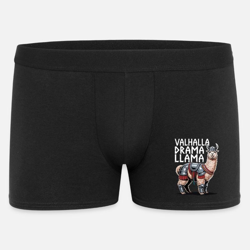 Valhalla Drama Lama - Männer Boxer Shorts - Schwarz