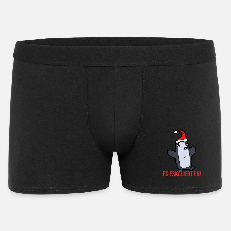 Es eskaliert eh! - Männer Boxer Shorts - Schwarz