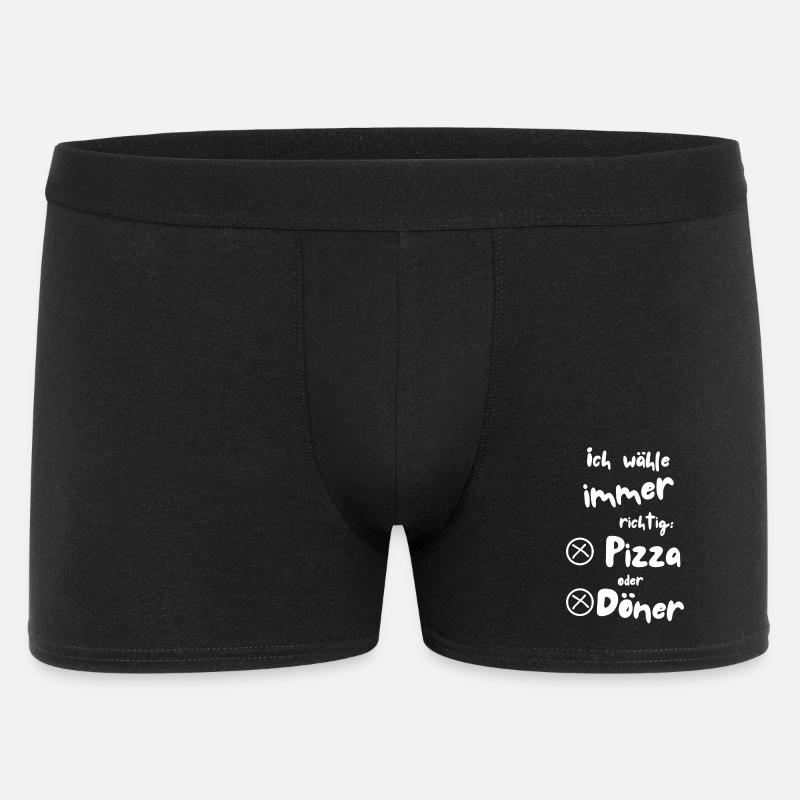 Ich wähle Pizza oder Döner - Männer Boxer Shorts - Schwarz