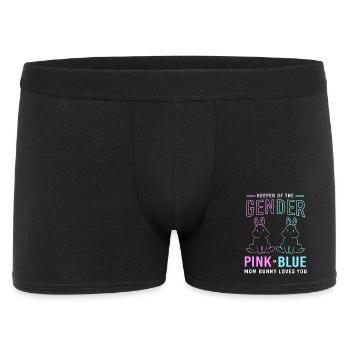 Werdende Mutter Ostern Gender Reveal - Männer Boxer Shorts - Schwarz - Vorne