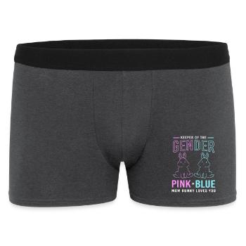 Expectant Mom Easter Gender Reveal - Men's Boxer Shorts - charcoal grey - Front