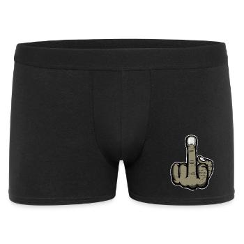 Middle finger stinky finger design used - Men's Boxer Shorts - black - Front