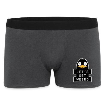 Soyons fous de pingouin bizarre d’oiseau bizarre - Boxer Homme - charbon - Devant