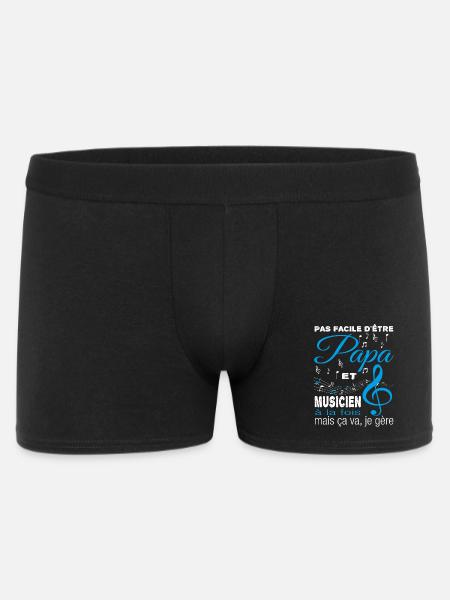 It's not easy to be a dad and a musician at the same time - Men's Boxer Shorts - black