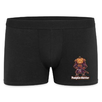 Guerrier Citrouille en armure de samouraï - Boxer Homme - noir - Devant