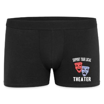 Idées cadeaux pour acteurs de théâtre - Boxer Homme - noir - Devant