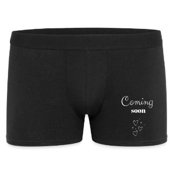Bientôt à venir des cœurs manuscrits - Boxer Homme - noir - Devant