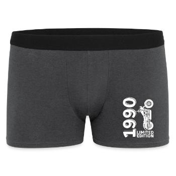 1990 Limited Edition Biker Vintage - Men's Boxer Shorts - charcoal grey - Front