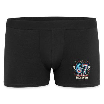 US Flag 67 Memes Six Seven - Männer Boxer Shorts - Schwarz - Vorne