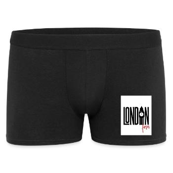 London Fan - Männer Boxer Shorts - Schwarz - Vorne