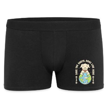 Save The Earth Dogs Live Here - Men's Boxer Shorts - black - Front