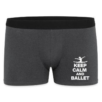 RESTEZ CALMES ET BALLET, GRÂCE ET PUISSANCE ! FAN🩰 DE BALLET - Boxer Homme - charbon - Devant