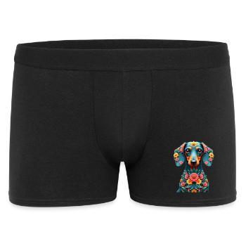 Dackel Dachshund Tekel - Männer Boxer Shorts - Schwarz - Vorne