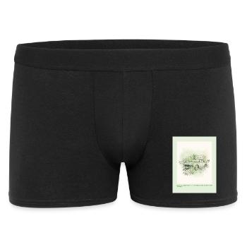 Vintage Car with Floral Frame - Men's Boxer Shorts - black - Front