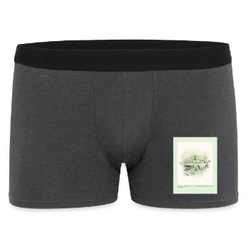 Vintage Car with Floral Frame - Men's Boxer Shorts - charcoal grey - Front
