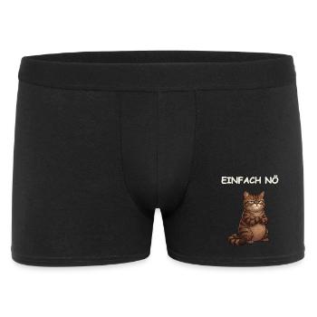Katze Lustiger Spruch - Männer Boxer Shorts - Schwarz - Vorne