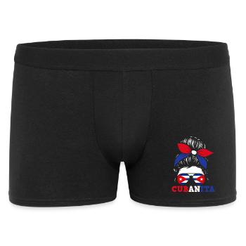 Kuba Stolz & Heimat - Cuba Flagge Design - Männer Boxer Shorts - Schwarz - Vorne