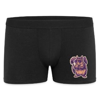 Squirrel with sunglasses nibbling hazelnut - Men's Boxer Shorts - black - Front