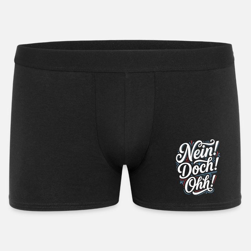 Nein Doch Ohh Typo-Statement - Männer Boxer Shorts - Schwarz