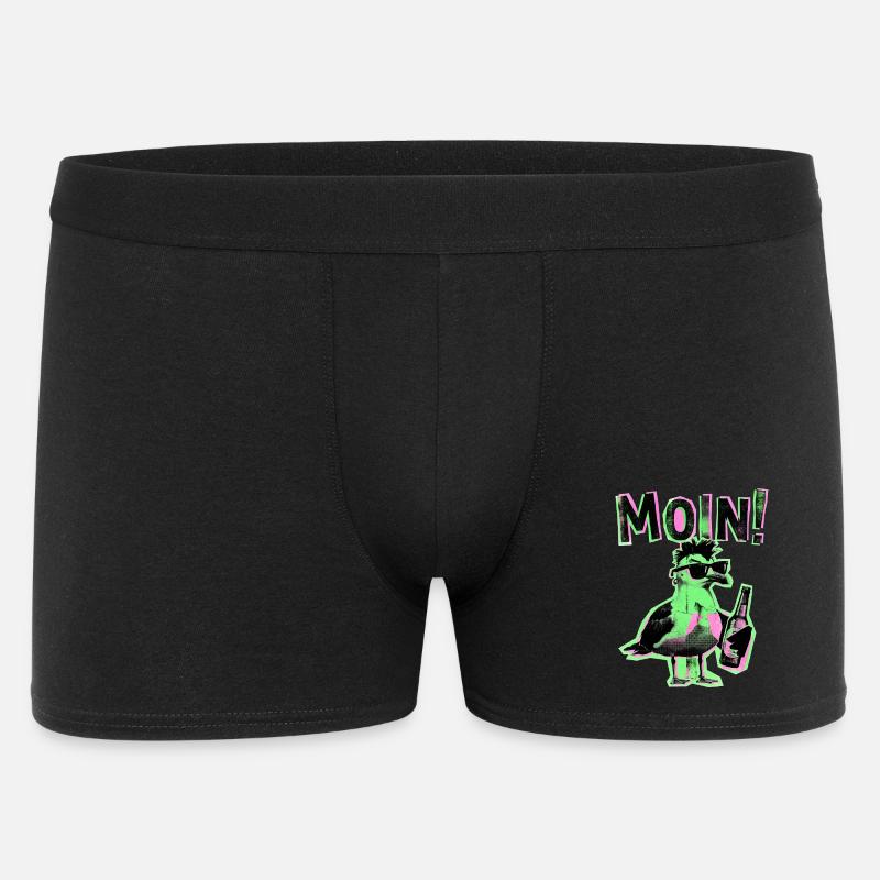 Punker Möwe Kiez Schanze Moin - Männer Boxer Shorts - Schwarz