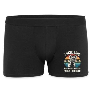 ADHD Humor Hyena – When I get bored eskali - Men's Boxer Shorts - black - Front
