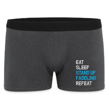 Eat Sleep Stand Up Paddling Repeat SUP - Men's Boxer Shorts - charcoal grey - Front