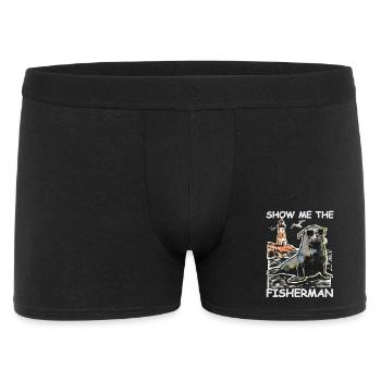 Phoque drôle à la recherche de poissons - Boxer Homme - noir - Devant