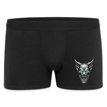 Démon Cornu Totem Gothique Yeux Bleus de Glace - Men's Boxer Shorts - black - Front
