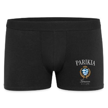 Couronne des armoiries de Parikia Grèce – Souvenir de voyage - Boxer Homme - noir - Devant