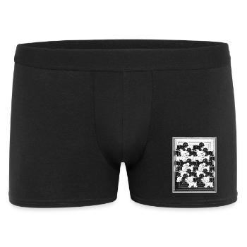 Dachshund Puppies in Monochrome Pattern - Men's Boxer Shorts - black - Front