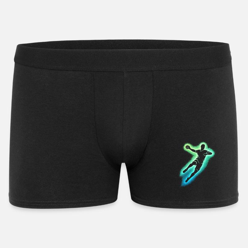 Silhouette de saut néon de handball - Boxer Homme - noir