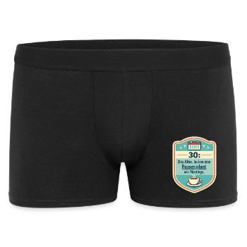30: Pausenplan wie Meetings Badge - Männer Boxer Shorts - Schwarz - Vorne