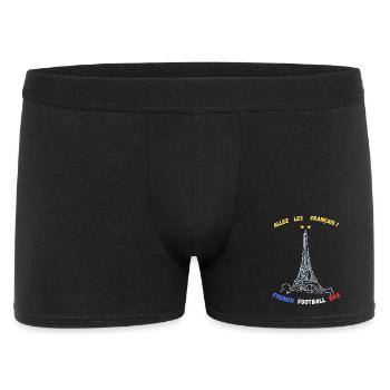 Allez les Français – French Football Era Style Vin - Boxer Homme - noir - Devant