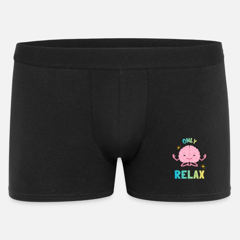 Regenbogen-Zen-Gehirn - Männer Boxer Shorts - Schwarz