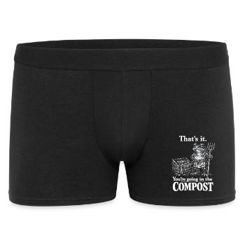 Humour Jardinage : Tu Vas Au Compost ! - Boxer Homme - noir - Devant