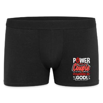 Retro Herz Valentinstag Design Liebe - Männer Boxer Shorts - Schwarz - Vorne