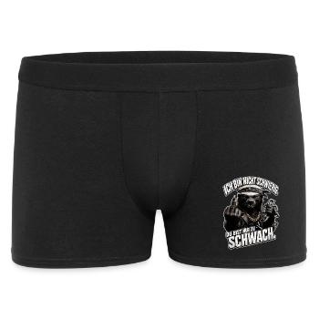 Du bist einfach zu schwach - Männer Boxer Shorts - Schwarz - Vorne