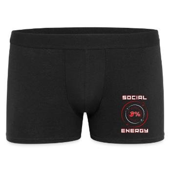 Sozialer Energie-Niedrig - Männer Boxer Shorts - Schwarz - Vorne