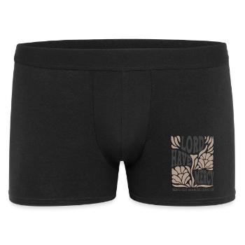 Écriture florale du seigneur aie pitié - Boxer Homme - noir - Devant