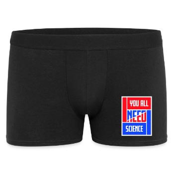 Y'all Need Science Lustig Wissenschaft Nerd Spruch - Männer Boxer Shorts - Schwarz - Vorne
