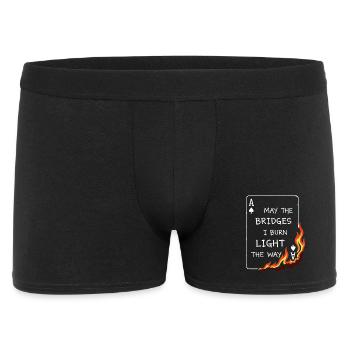 May The Bridges I Burn – Burning Poker Card - Men's Boxer Shorts - black - Front