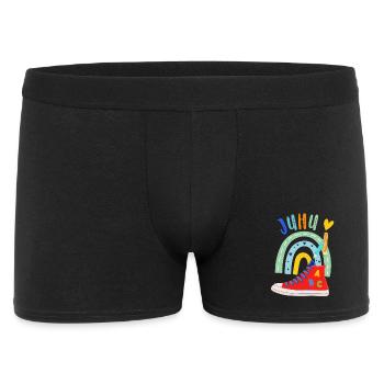 Schulkind  - Männer Boxer Shorts - Schwarz - Vorne
