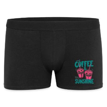 Sunshine Iced Coffee Vibes - Männer Boxer Shorts - Schwarz - Vorne