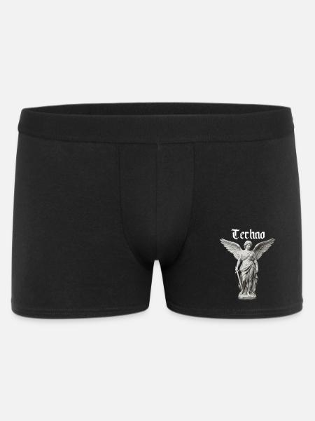 Techno Angel Gothic Statue Motif - Men's Boxer Shorts - black
