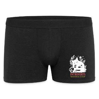 Introvertierter Botanischer Club - Männer Boxer Shorts - Schwarz - Vorne