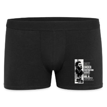Körper in der Entstehung, Geist auf einer Mission - Männer Boxer Shorts - Schwarz - Vorne